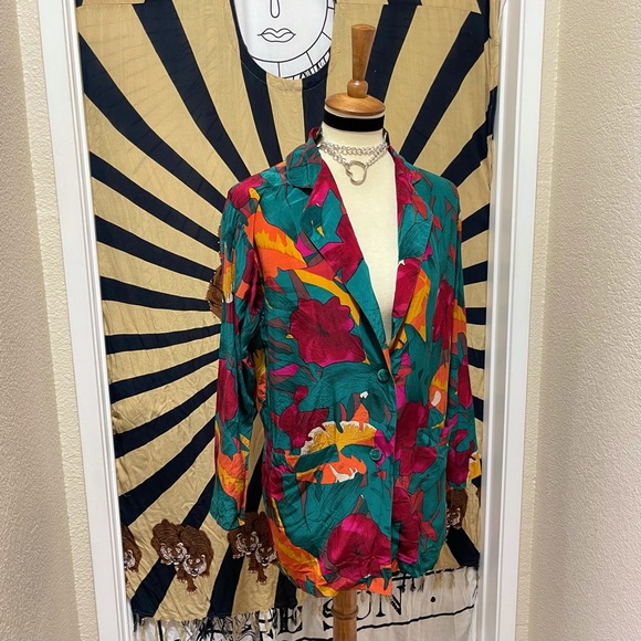 🌈 Amazing Vintage flower vibe blazer - Picture 5 of 12